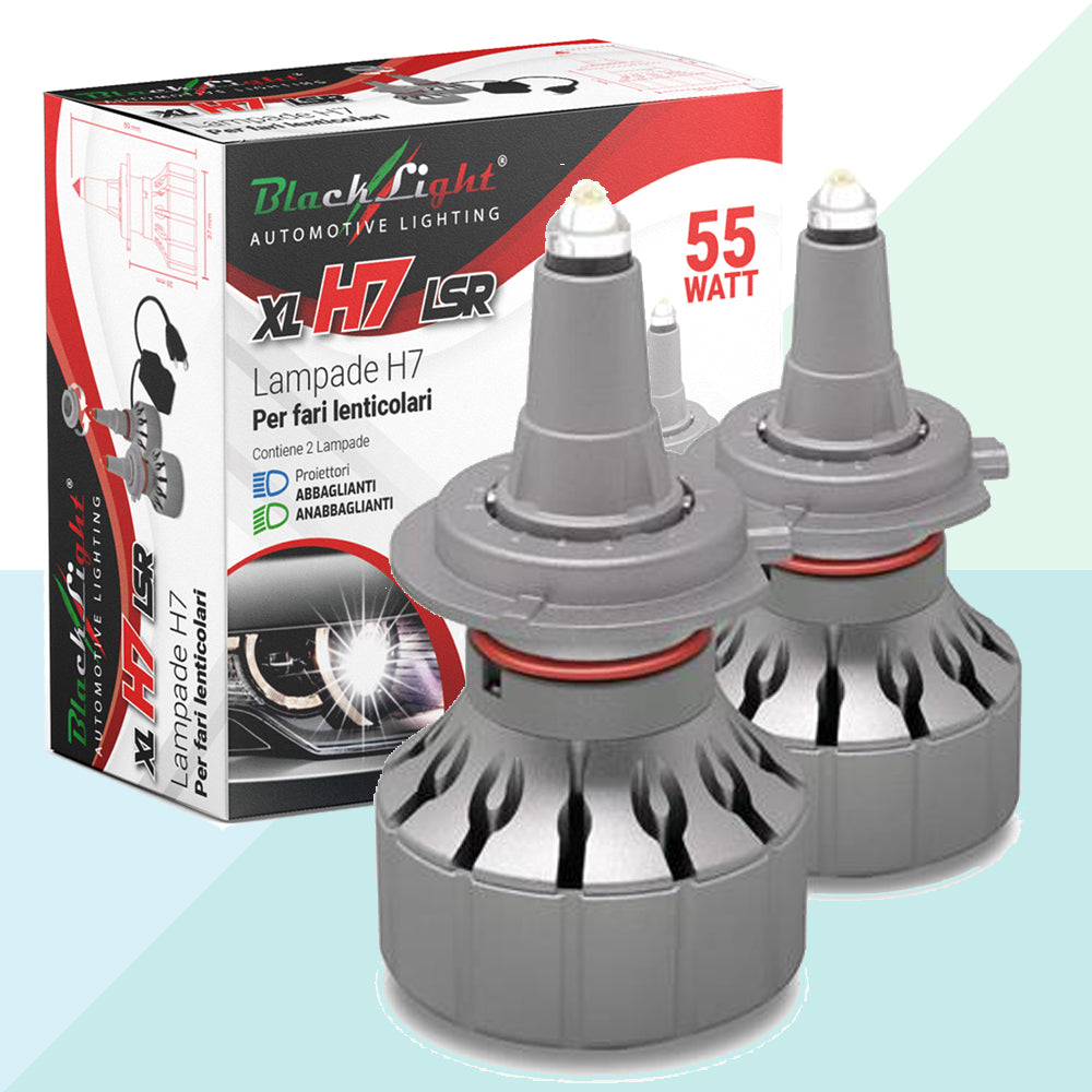 Sirius XLH7LSR Coppia Lampadine LED H7 55W Luce Bianca Fredda 6500K Auto Fari Lenticolari (9752498274641)