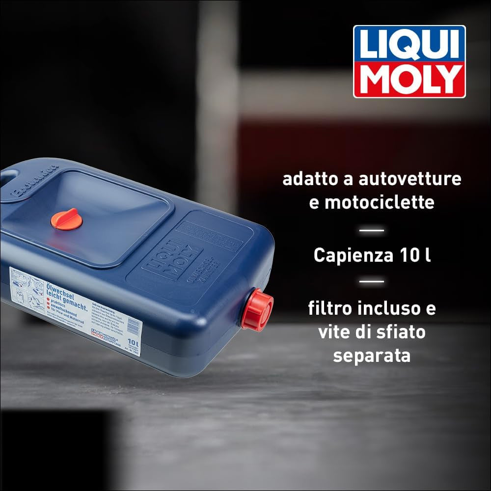 Liqui Moly 7055 Tanica per il Cambio Olio Motore Capienza 10 Litri con Vite Sfiato (8702652350801)