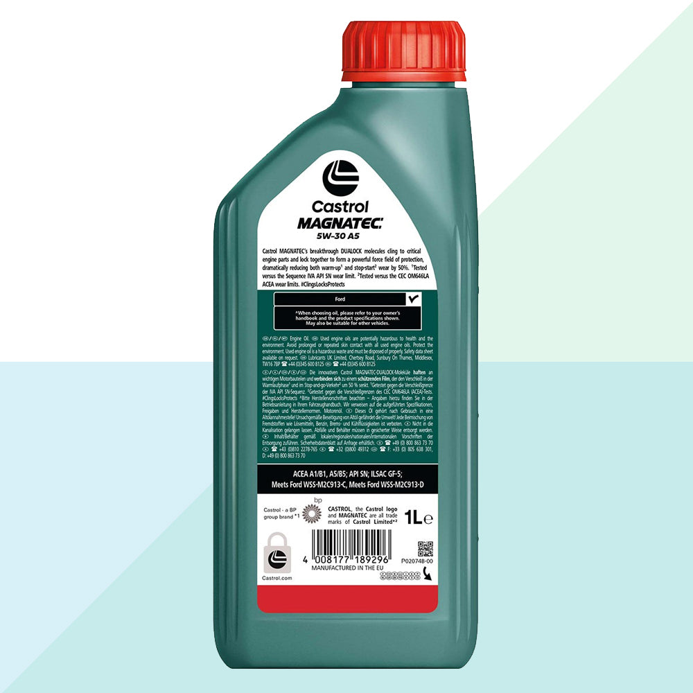 Castrol Magnatec 15F903 Olio Motore Auto 5W30 A5/B5 Ford WSS M2C913-C 1 Litro (9784680350033)