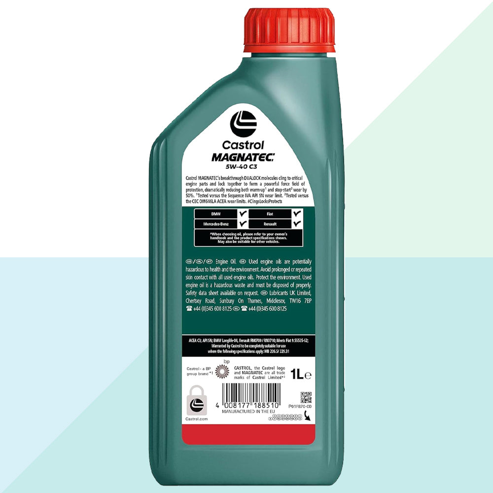 Castrol Magnatec 15F621 Olio Motore Auto 5W40 C3 BMW LL 04 Fiat 9.55535-S2 1 Litro (9786269991249)