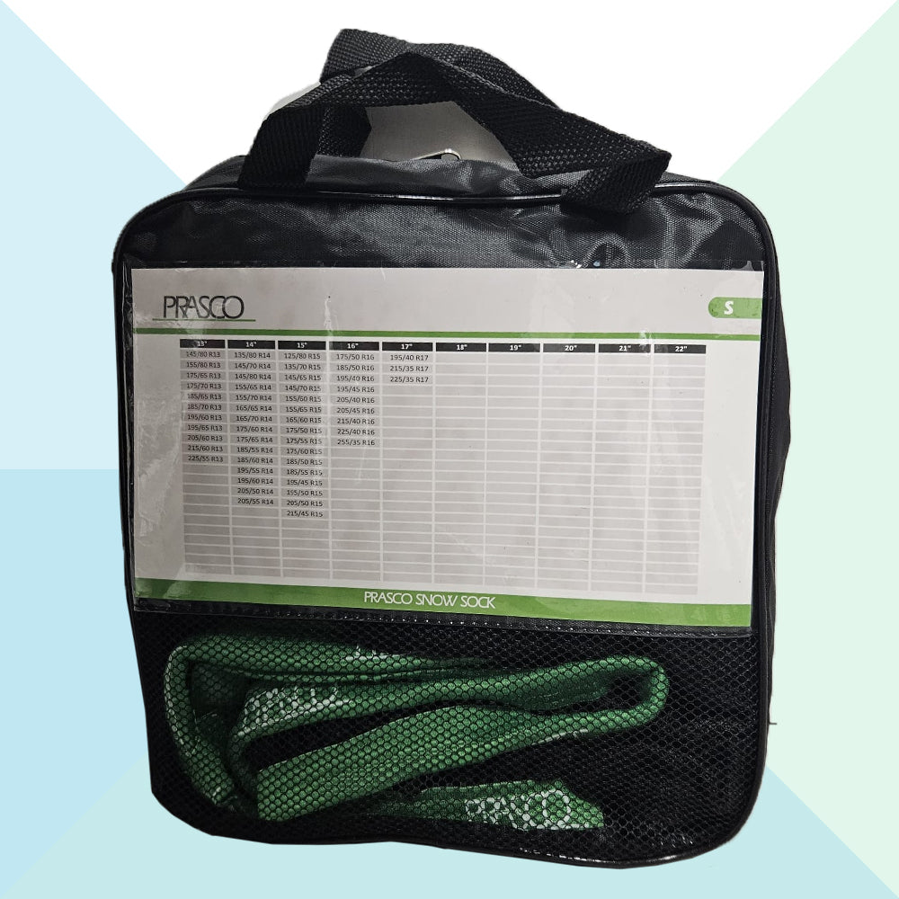 Set 2 Calze da Neve in Tessuto per Auto Omologate En 16662-1 Taglia S Prasco (8884652212561)