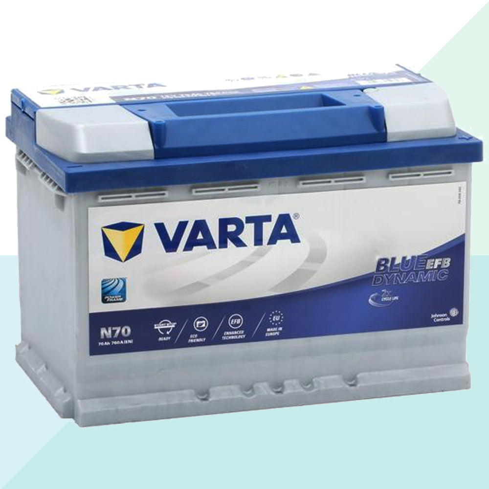 Varta Batteria Auto N70 EFB 70 AH 760A Start & Stop Blue Dynamic 57050 –  Ricambi Auto 24