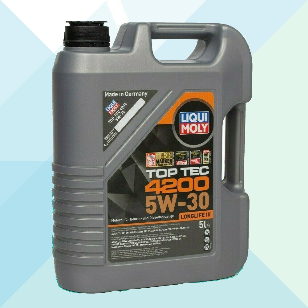 Liqui Moly  Top Tec 4200 5W30 C3 Longlife Olio Motore Auto Sintetico 5 Litri 8973 (7677535453404)