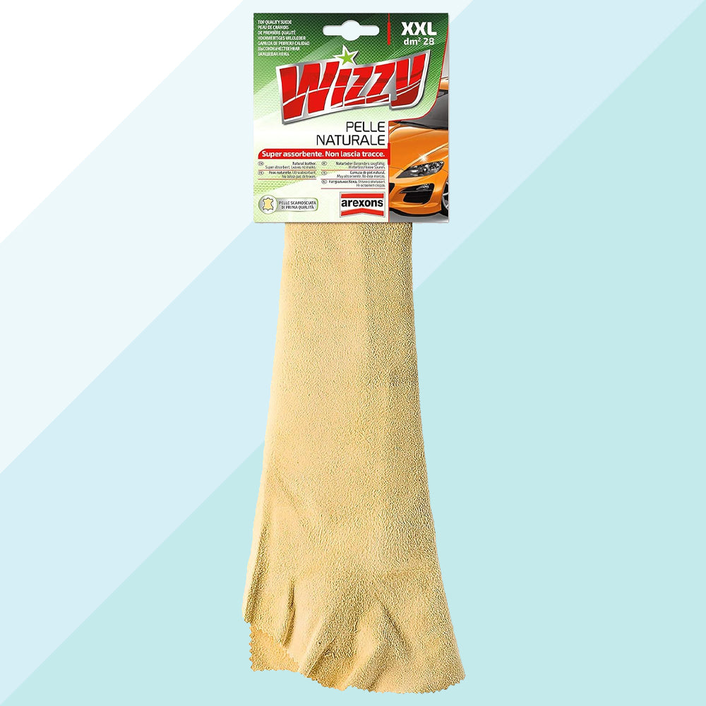 Wizzy 1609 Panno Pelle Naturale 28 DM2 Lavaggio Ed Asciugatura Auto (7756191858908)