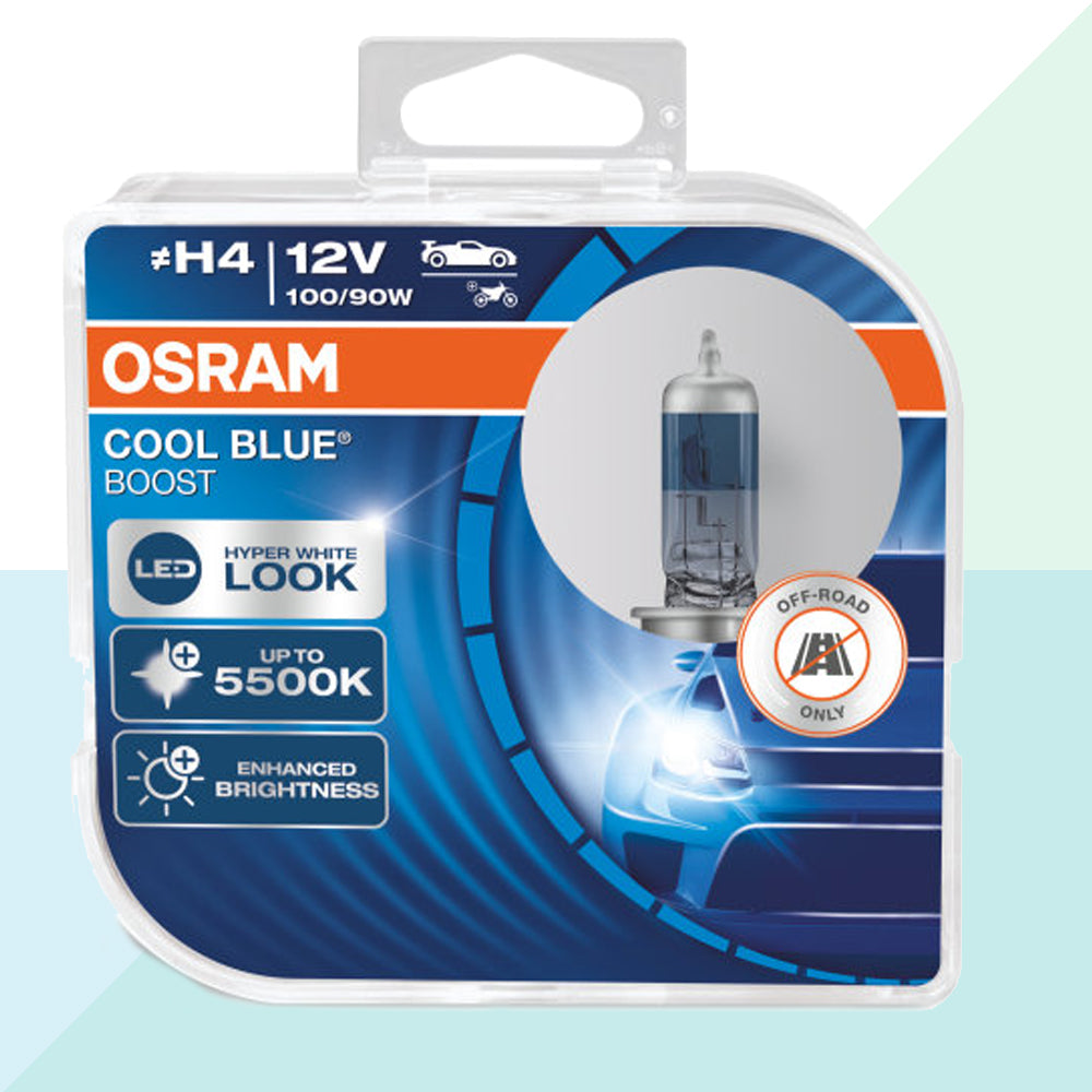 Osram Coppia Lampade H4 Cool Blue Boost 5000K 12V 62193CBB-HCB (6044637528222)