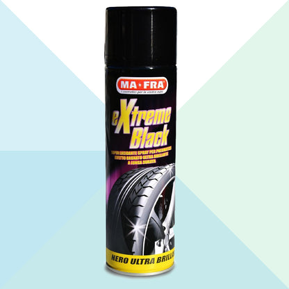MAFRA Extreme Black Nero Gomme Lucidante Effetto Bagnato Super Brillante Spray H0790 (6059649597598)