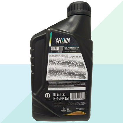 Selenia Olio Motore Originale WR Pure Energy 5W30 C2 Fiat Alfa Lancia 1 Litro 141216F9 (6030010548382)