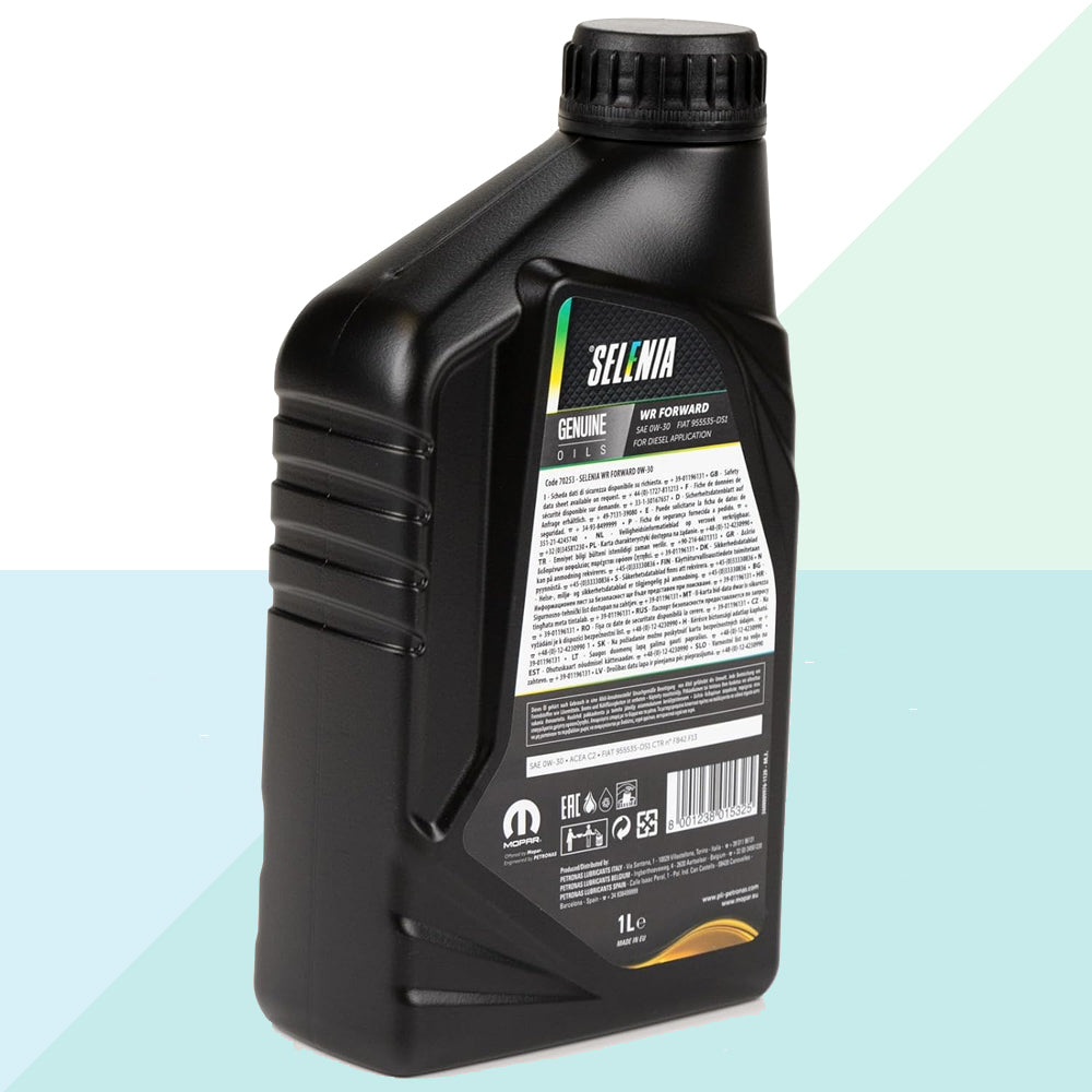 Selenia 70253EC8EU Olio Motore Originale 0W30 WR Forward C2 Diesel Euro 6 Multijet 1 Litro (6059799412894)