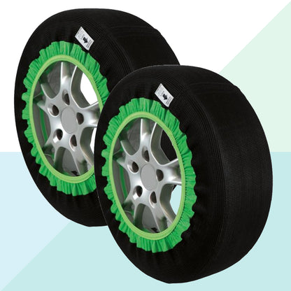 Set 2 Calze da Neve in Tessuto per Auto Omologate EN 16662-1 Taglia M Prasco (8885243478353)