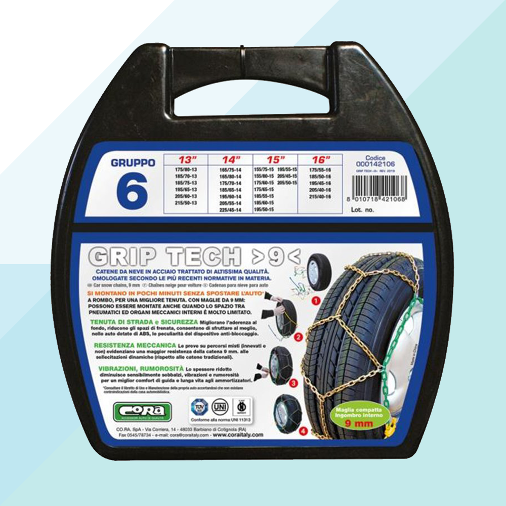 Cora Catene Neve Grip Tech 9 mm Gruppo 6 000142106 (6997989261470)