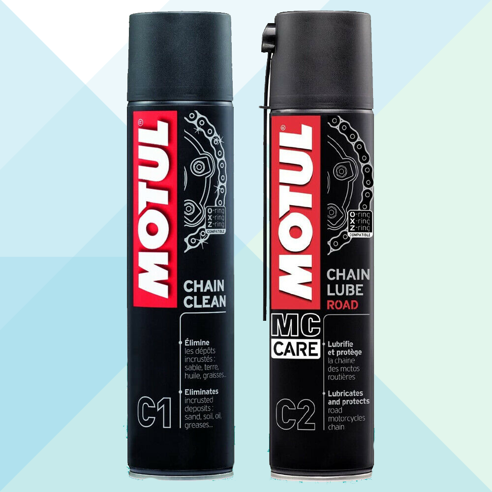 Motul Kit Pulizia e Lubrificazione C1 Pulitore Catena Moto C2 Grasso Catena Moto 102980+102981 (7642995851484)