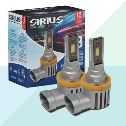 Sirius Coppia Lampade Led H8-H9-H11-H16 12V  Canbus Auto Moto 6000K XLH8CSP (6055845789854)