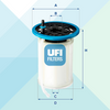 UFI Filtro Carburante 26.H2O.00 (6677470478494)