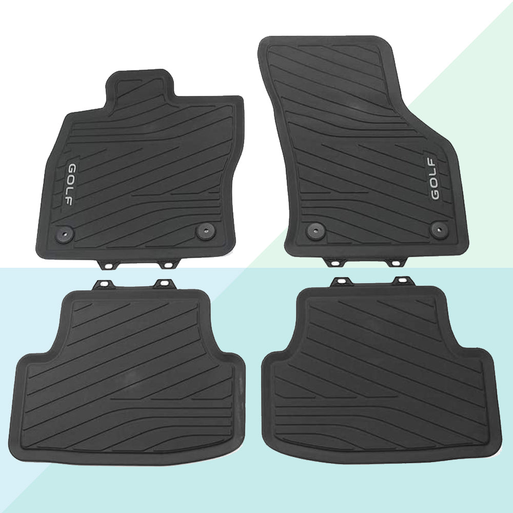 Tappetini gomma Volkswagen Golf VIII Anteriori e Posteriori Originali 5H106150082V (7939323265244)