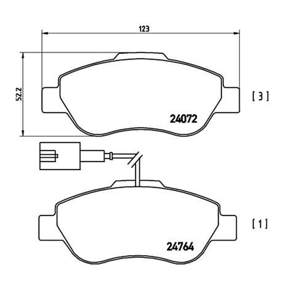 Brembo Kit Pastiglie Freno Assiale Anteriore P23107 (5901465976990)