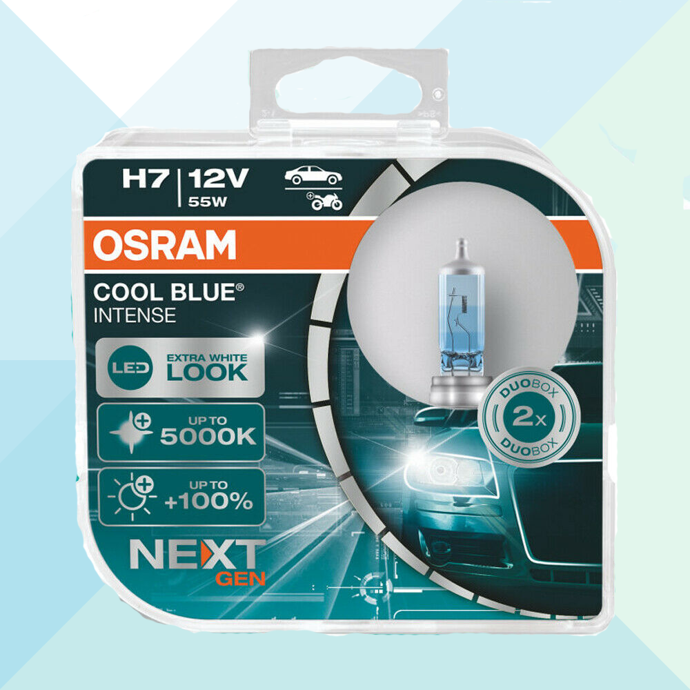 Osram Coppia Lampade H7 5000K +100% 12V 55W Cool Blue Intense