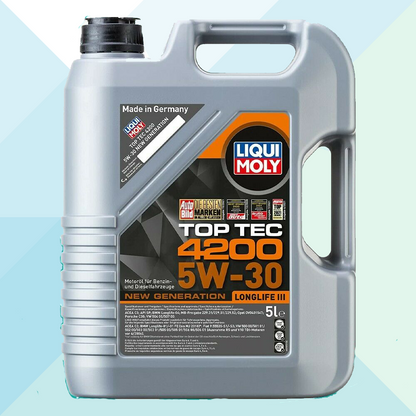 Liqui Moly  Top Tec 4200 5W30 C3 Longlife Olio Motore Auto Sintetico 5 Litri 8973 (7677535453404)