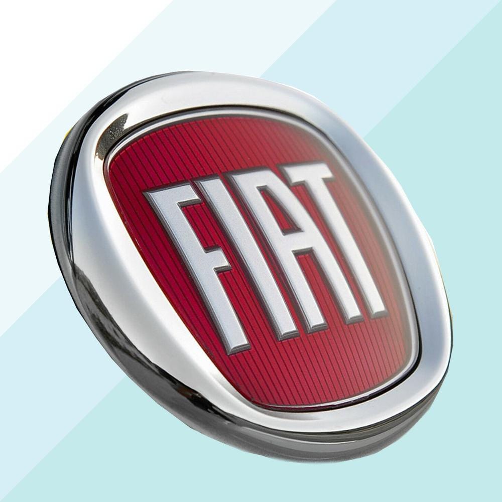 Fregio Stemma Posteriore Fiat Logo Rosso Ø 95mm Diametro C0607/10