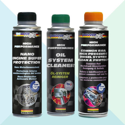 Powermaxx Kit Additivi Pulizia Motori Diesel Common Rail Nano Engine Oil System Cleaner 33181 33018 33098 (6021509775518)
